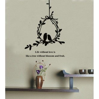 Olive Branch and Birds Wall Decal Sticker Love Quote  